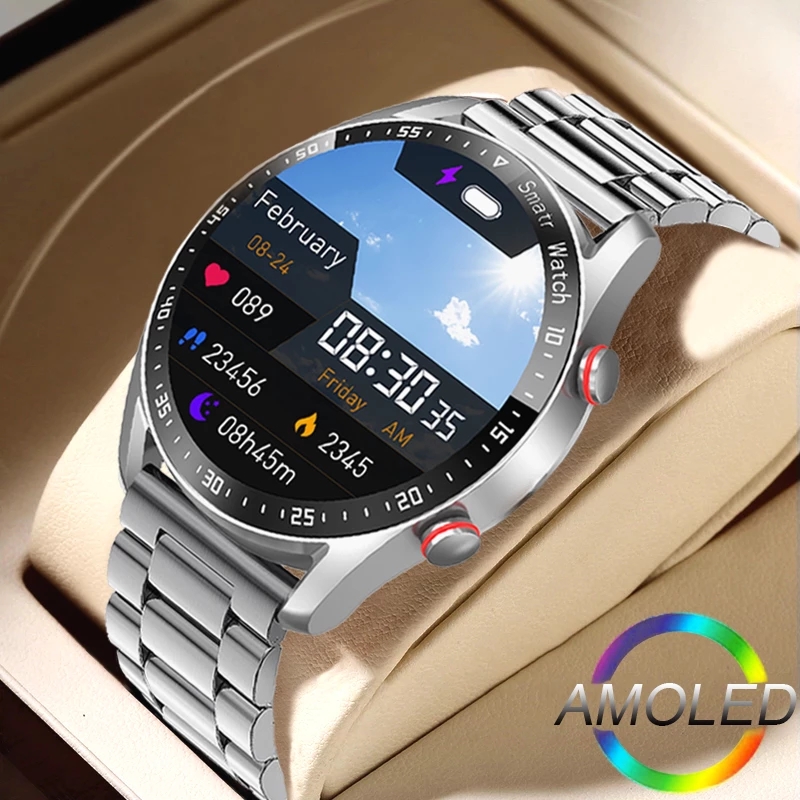 Smartwatch Custom - Impermeável relógio inteligente para homens, Bluetooth